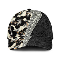 Bula Hibiscus Festival Classic Cap Tapa Pattern Half Style LT03 Universal Fit Beige - Polynesian Pride