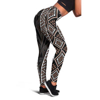 Classic Tukutuku Pattern Aotearoa Leggings Niho Taniwha and Puhoro Motifs LT7 - Polynesian Pride