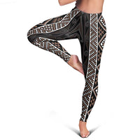 Classic Tukutuku Pattern Aotearoa Leggings Niho Taniwha and Puhoro Motifs LT7 - Polynesian Pride