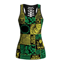 Cook Islands Mere Kiritimiti Hollow Tank Top Pacific Patchwork Xmas Vibes - Polynesian Pride