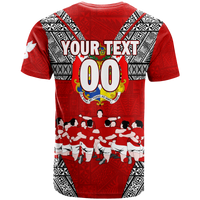 Custom Tonga Rugby Ikale Tahi Sipi Tau T Shirt LT2 - Polynesian Pride
