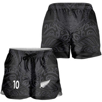 Custom Aotearoa Rugby Shorts for Women The Blacks-Sporty T90 Style LT03 - Polynesian Pride