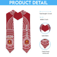 Custom Beulah College Tonga Graduation Stole Class Of Year Tongan Ngatu Pattern