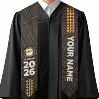 Custom Hawaii James Campbell High School Graduation Stole Kakau Pattern
