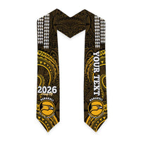 Custom Hawaii Nanakuli High and Intermediate School Graduation Stole Class Of Year Polynesian Kakau Pattern