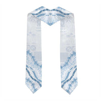 Custom Kealakehe High School Graduation Stole Tapa Pattern With Leis LT05 - Polynesian Pride