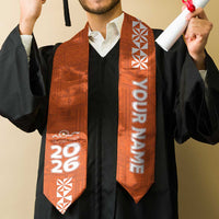 Custom Tailulu College Graduation Stole Tongan Ngatu Pattern