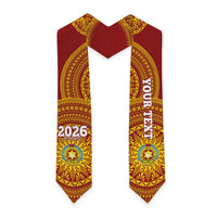 Custom Vavau High School Tonga Graduation Stole Class Of Year Tongan Ngatu Pattern