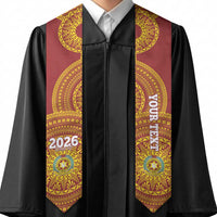 Custom Vavau High School Tonga Graduation Stole Class Of Year Tongan Ngatu Pattern