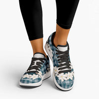 Dark Cyan Hawaii Tiare and Shell Lei Low Sneakers Hawaiian Palaka Luxury Vibes LT14