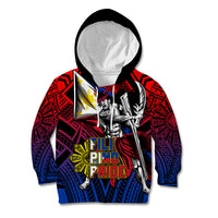 Filipinos Lapu-lapu Hero Kid Hoodie Philippines Flag and Sun DT02 Art - Polynesian Pride