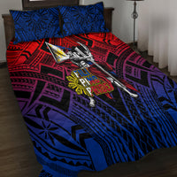Filipinos Lapu-lapu Hero Quilt Bed Set Philippines Flag and Sun DT02 - Polynesian Pride