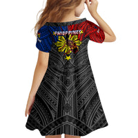 Philippines Half Sleeve Tattoo Kid Short Sleeve Dress Pinoy Filipinos Sun DT02 - Polynesian Pride