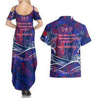 Father's Day Samoa Couples Matching Summer Maxi Dress and Hawaiian Shirt Special Dad Polynesia Paradise DT02 - Polynesian Pride