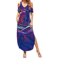 Father's Day Samoa Summer Maxi Dress Special Dad Polynesia Paradise DT02 Women Green - Polynesian Pride