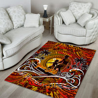 Father's Day Tonga Area Rug Special Dad Polynesia Paradise