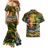 Father's Day Vanuatu Couples Matching Mermaid Dress and Hawaiian Shirt Special Dad Polynesia Paradise DT02 - Polynesian Pride