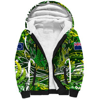 Father's Day Cook Islands Sherpa Hoodie Special Dad Polynesia Paradise DT02 Unisex Green - Polynesian Pride