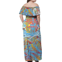 Father's Day Fiji Off Shoulder Maxi Dress Special Dad Polynesia Paradise