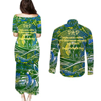 Father's Day Solomon Islands Couples Matching Puletasi and Long Sleeve Button Shirt Special Dad Polynesia Paradise DT02 - Polynesian Pride