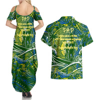 Father's Day Solomon Islands Couples Matching Summer Maxi Dress and Hawaiian Shirt Special Dad Polynesia Paradise DT02 - Polynesian Pride