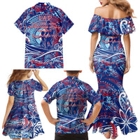 Father's Day Guam Family Matching Mermaid Dress and Hawaiian Shirt Special Dad Polynesia Paradise