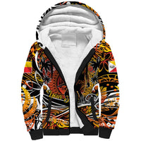 Father's Day Marquesas Islands Sherpa Hoodie Special Dad Polynesia Paradise DT02 Unisex Orange - Polynesian Pride