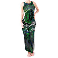 Father's Day New Zealand Tank Maxi Dress Special Dad Polynesia Paradise DT02 Women Green - Polynesian Pride