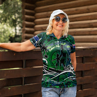 Father's Day New Zealand Women Polo Shirt Special Dad Polynesia Paradise