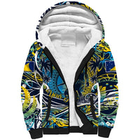 Father's Day Tokelau Sherpa Hoodie Special Dad Polynesia Paradise DT02 Unisex Blue - Polynesian Pride