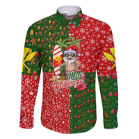 Hawaii Christmas Family Matching Long Sleeve Bodycon Dress and Hawaiian Shirt Mele Kalikimaka Kanaka Maoli DT02 Dad's Shirt - Long Sleeve Art - Polynesian Pride