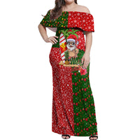 Hawaii Christmas Off Shoulder Maxi Dress Mele Kalikimaka Kanaka Maoli DT02 Women Art - Polynesian Pride