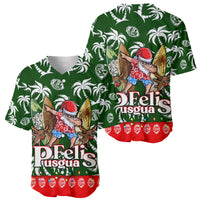 Guam Christmas Baseball Jersey Felis Pusgua Tropical Xmas Patterns DT02 - Polynesian Pride
