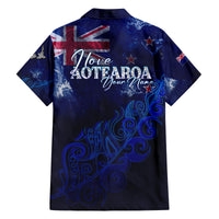 Personalised New Zealand Family Matching Tank Maxi Dress and Hawaiian Shirt Aotearoa Map Silver Fern DT02 - Polynesian Pride