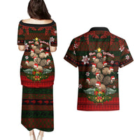 Meri Kirihimete New Zealand Couples Matching Puletasi Dress and Hawaiian Shirt Christmas Kiwi Maori DT02 - Polynesian Pride