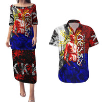 Philippines Bonifacio Day Couples Matching Puletasi Dress and Hawaiian Shirt DT02 Art - Polynesian Pride
