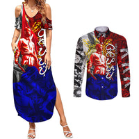 Philippines Bonifacio Day Couples Matching Summer Maxi Dress and Long Sleeve Button Shirt DT02 Art - Polynesian Pride