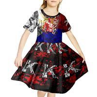 Philippines Bonifacio Day Kid Short Sleeve Dress DT02 - Polynesian Pride