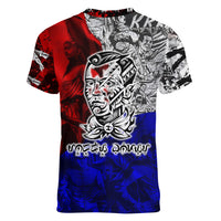 Philippines Bonifacio Day Women V Neck T Shirt DT02 - Polynesian Pride