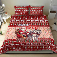 Dog Sled Christmas Bedding Set Husky Sleigh Ride Design - Polynesian Pride