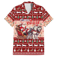 Dog Sled Christmas Hawaiian Shirt Husky Sleigh Ride Design - Polynesian Pride
