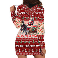Dog Sled Christmas Hoodie Dress Husky Sleigh Ride Design - Polynesian Pride