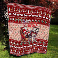 Dog Sled Christmas Quilt Husky Sleigh Ride Design - Polynesian Pride