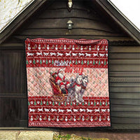 Dog Sled Christmas Quilt Husky Sleigh Ride Design - Polynesian Pride