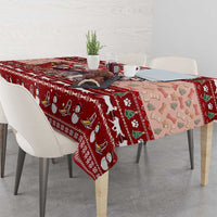 Dog Sled Christmas Tablecloth Husky Sleigh Ride Design - Polynesian Pride