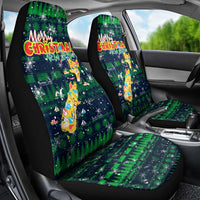 Merry Christmas New Zealand Car Seat Cover Xmas Travel Map - Polynesian Pride