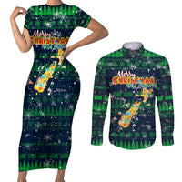 Merry Christmas New Zealand Couples Matching Short Sleeve Bodycon Dress and Long Sleeve Button Shirt Xmas Travel Map - Polynesian Pride