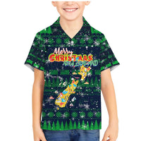 Merry Christmas New Zealand Family Matching Mermaid Dress and Hawaiian Shirt Xmas Travel Map - Polynesian Pride