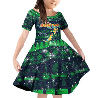 Merry Christmas New Zealand Family Matching Off Shoulder Short Dress and Hawaiian Shirt Xmas Travel Map - Polynesian Pride