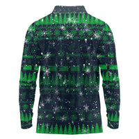 Merry Christmas New Zealand Long Sleeve Polo Shirt Xmas Travel Map - Polynesian Pride